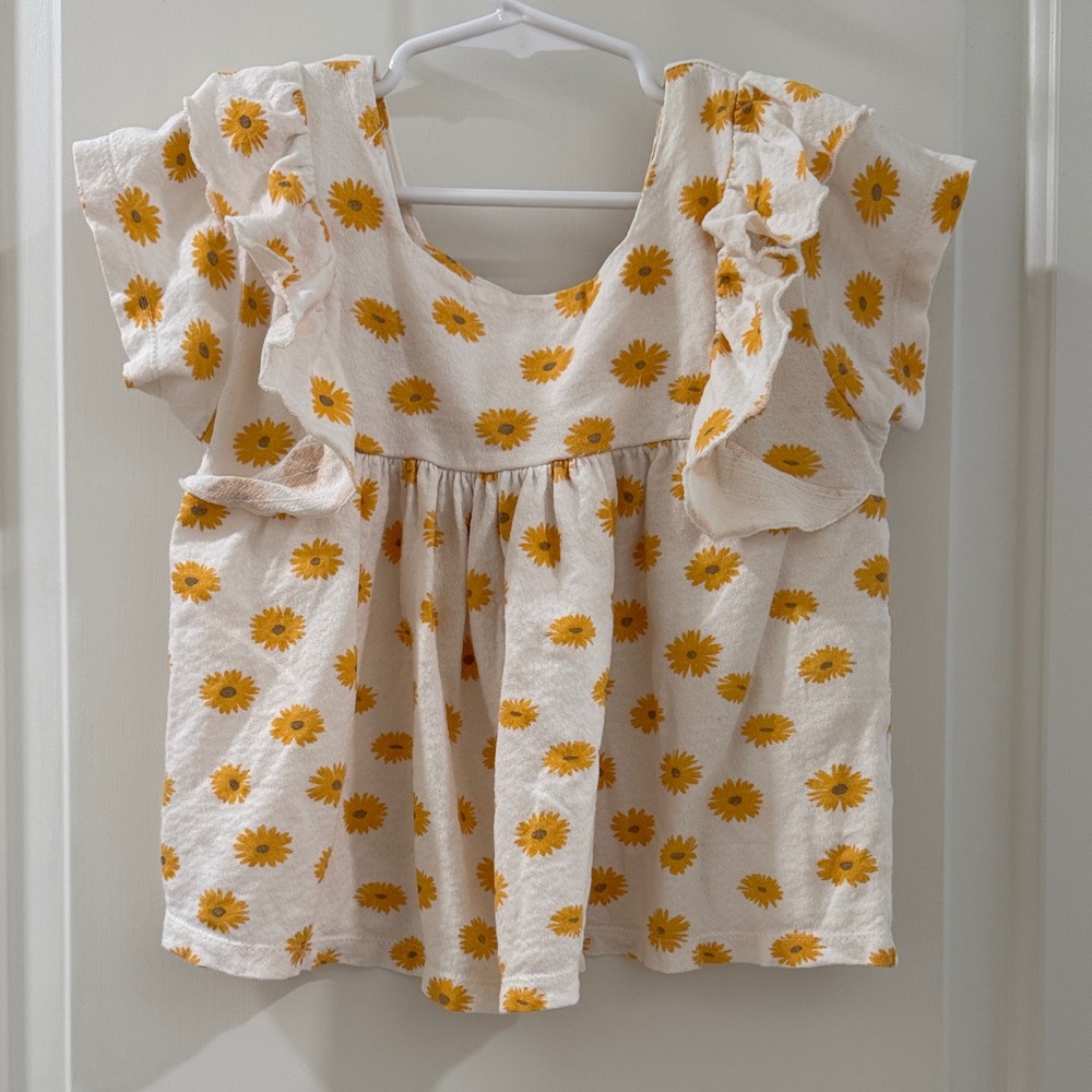 Zara Kids Sunflower Ruffle Blouse